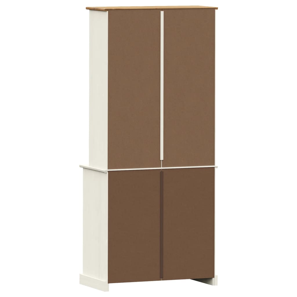 Highboard VIGO White 78x40x175 cm Solid Wood Pine