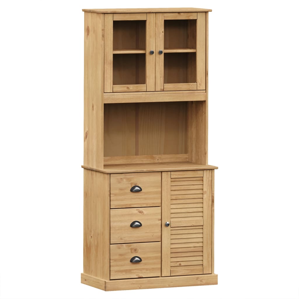 Highboard "VIGO" 78x40x175 cm Solid Wood Pine