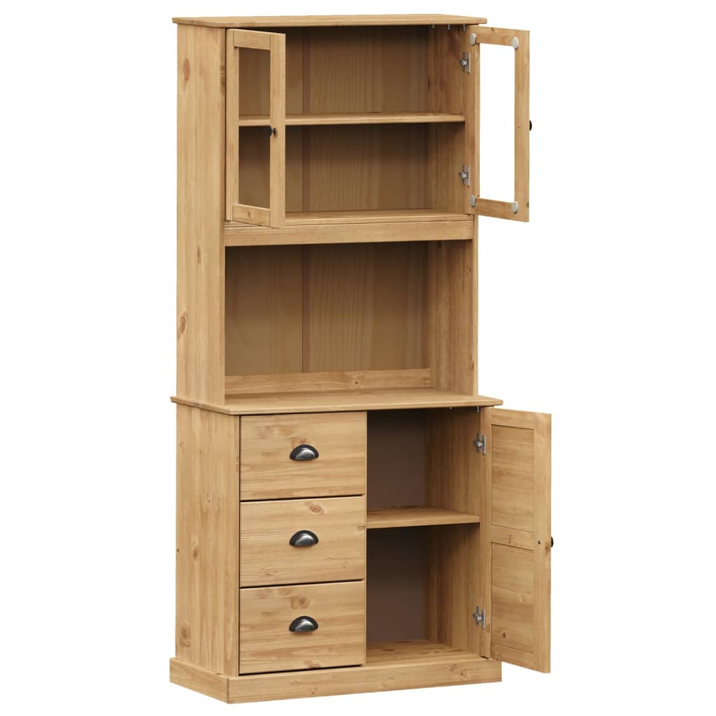 Highboard "VIGO" 78x40x175 cm Solid Wood Pine