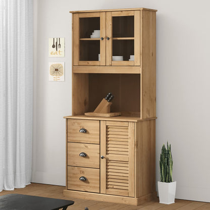Highboard "VIGO" 78x40x175 cm Solid Wood Pine