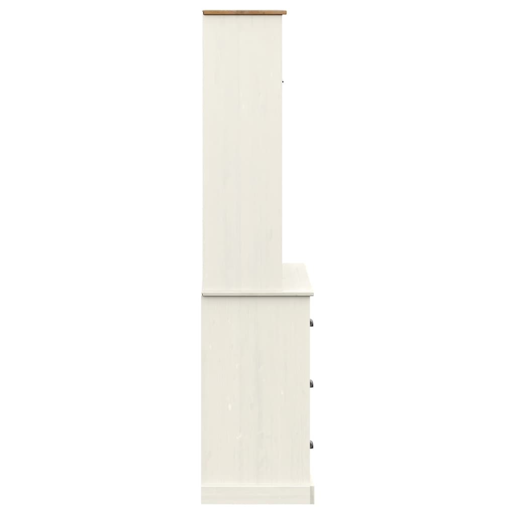 Highboard VIGO White 78x40x175 cm Solid Wood Pine
