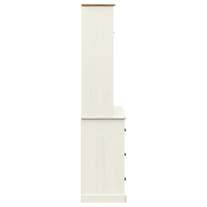 Highboard VIGO White 78x40x175 cm Solid Wood Pine
