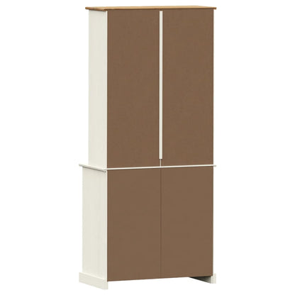 Highboard VIGO White 78x40x175 cm Solid Wood Pine