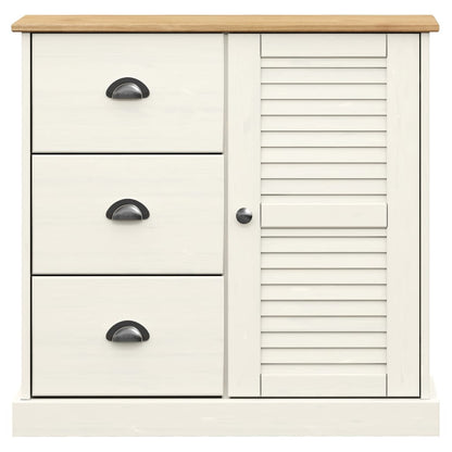 Highboard VIGO White 78x40x175 cm Solid Wood Pine