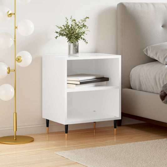 Bedside Cabinet | High gloss white | Engineered wood, iron | Standard
