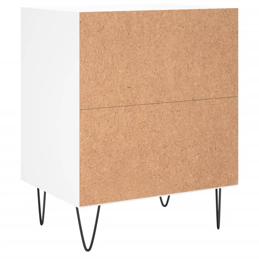 Bedside Cabinets 2 pcs White 40x30x50 cm Engineered Wood