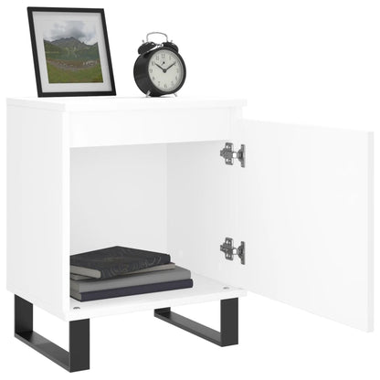 Bedside Cabinets 2 pcs White 40x30x50 cm Engineered Wood