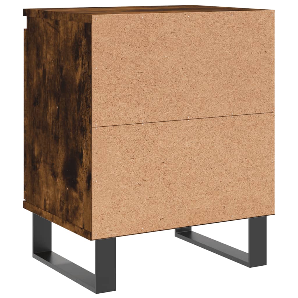 Bedside Cabinets 2 pcs Smoked Oak 40x30x50 cm Engineered Wood