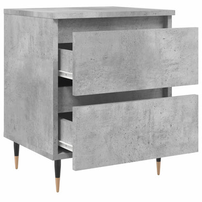 Bedside Cabinet Concrete Grey 40x35x50 cm Engineered Wood