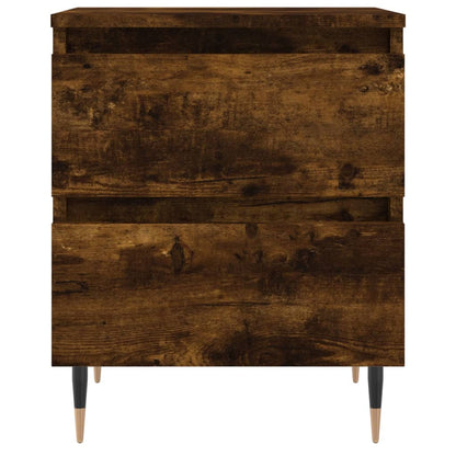 Bedside Cabinets 2 pcs Smoked Oak 40x35x50 cm Engineered Wood