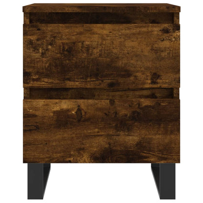 Bedside Cabinet Smoked Oak 40x35x50 cm Engineered Wood