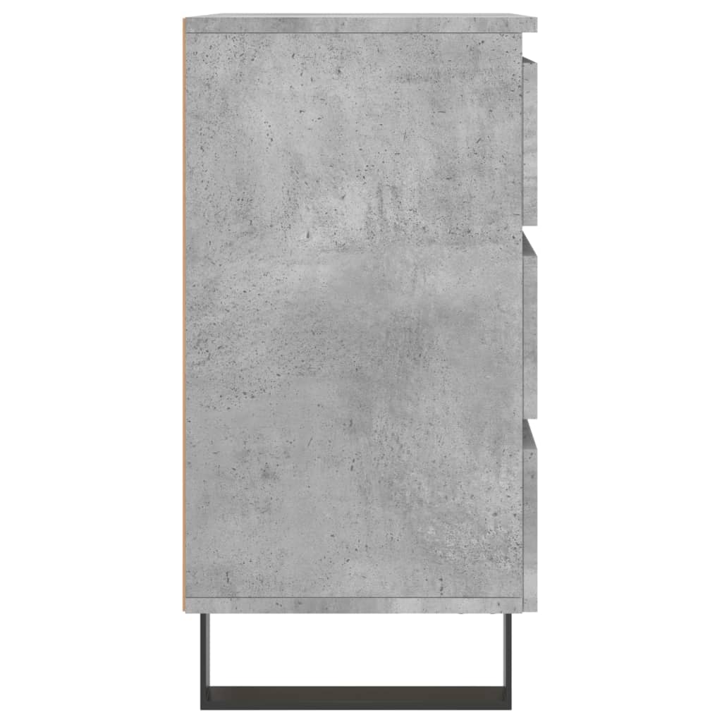 Bedside Cabinets 2 pcs Concrete Grey 40x35x69 cm Engineered Wood
