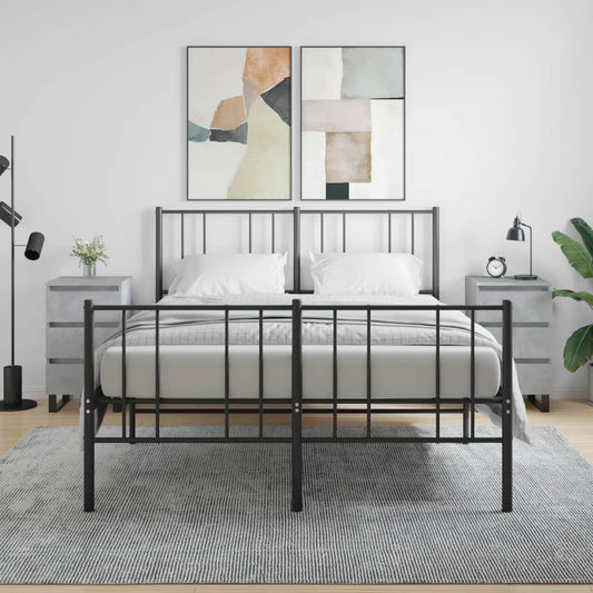 Bedside Cabinets 2 pcs Concrete Grey 40x35x69 cm Engineered Wood