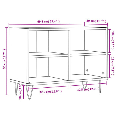 TV Cabinet Sonoma Oak 69.5x30x50 cm Engineered Wood