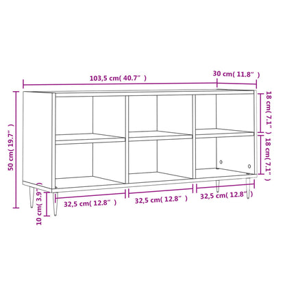 TV Cabinet Grey Sonoma 103,5x30x50 cm Engineered Wood