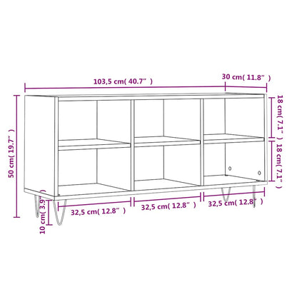 TV Cabinet White 103.5x30x50 cm Engineered Wood