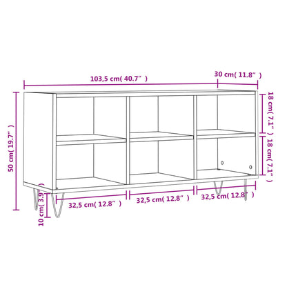 TV Cabinet Sonoma Oak 103.5x30x50 cm Engineered Wood