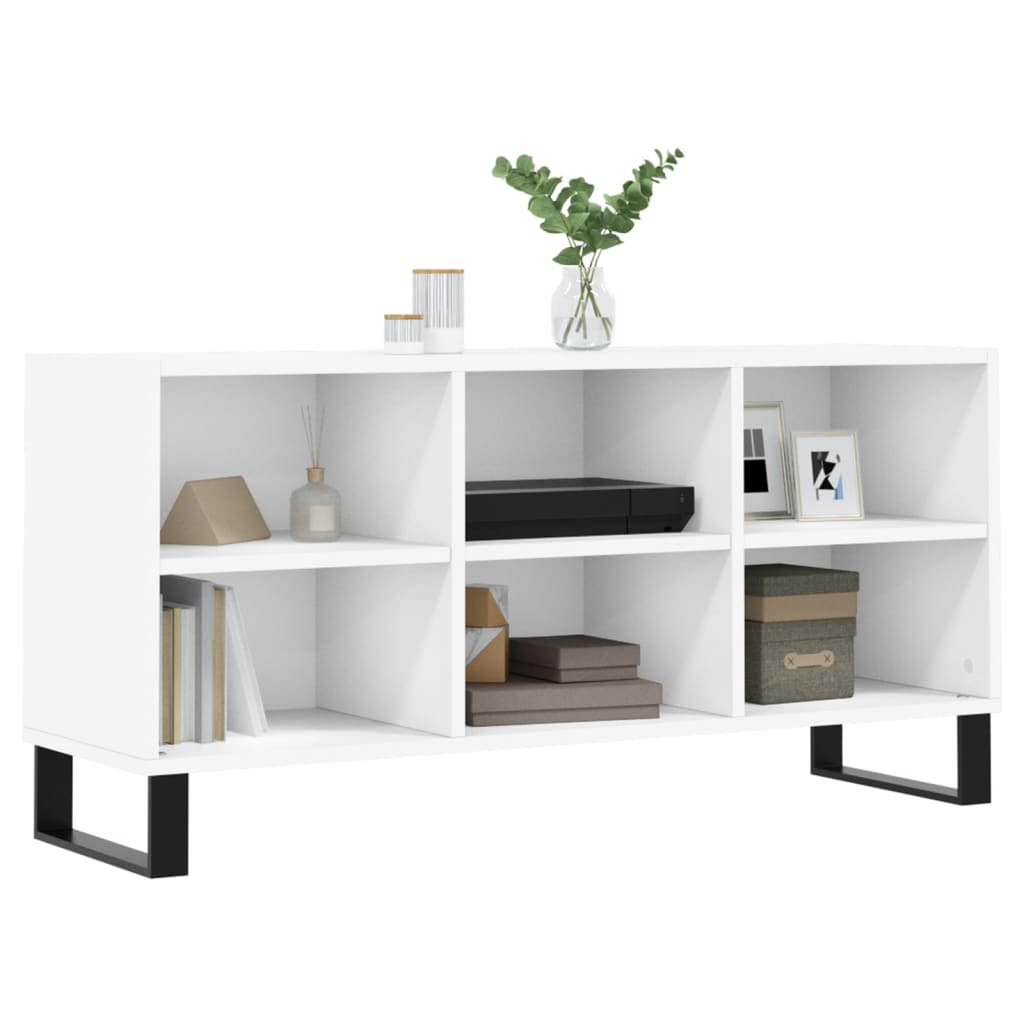 TV Cabinet White 103,5x30x50 cm Engineered Wood