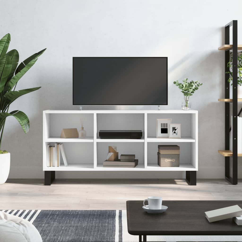 TV Cabinet White 103,5x30x50 cm Engineered Wood