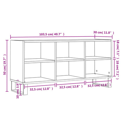 TV Cabinet Sonoma Oak 103,5x30x50 cm Engineered Wood