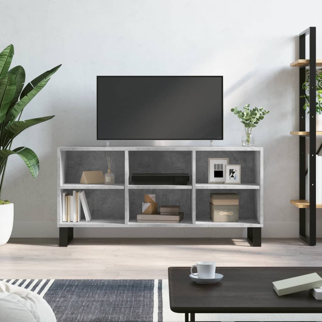 TV Cabinet Concrete Grey 103,5x30x50 cm Engineered Wood