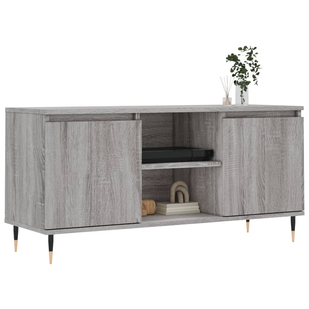 TV Cabinet Grey Sonoma 104x35x50 cm Engineered Wood