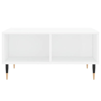 Coffee Table High Gloss White 60x60x30 cm Engineered Wood