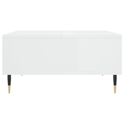 Coffee Table High Gloss White 60x60x30 cm Engineered Wood