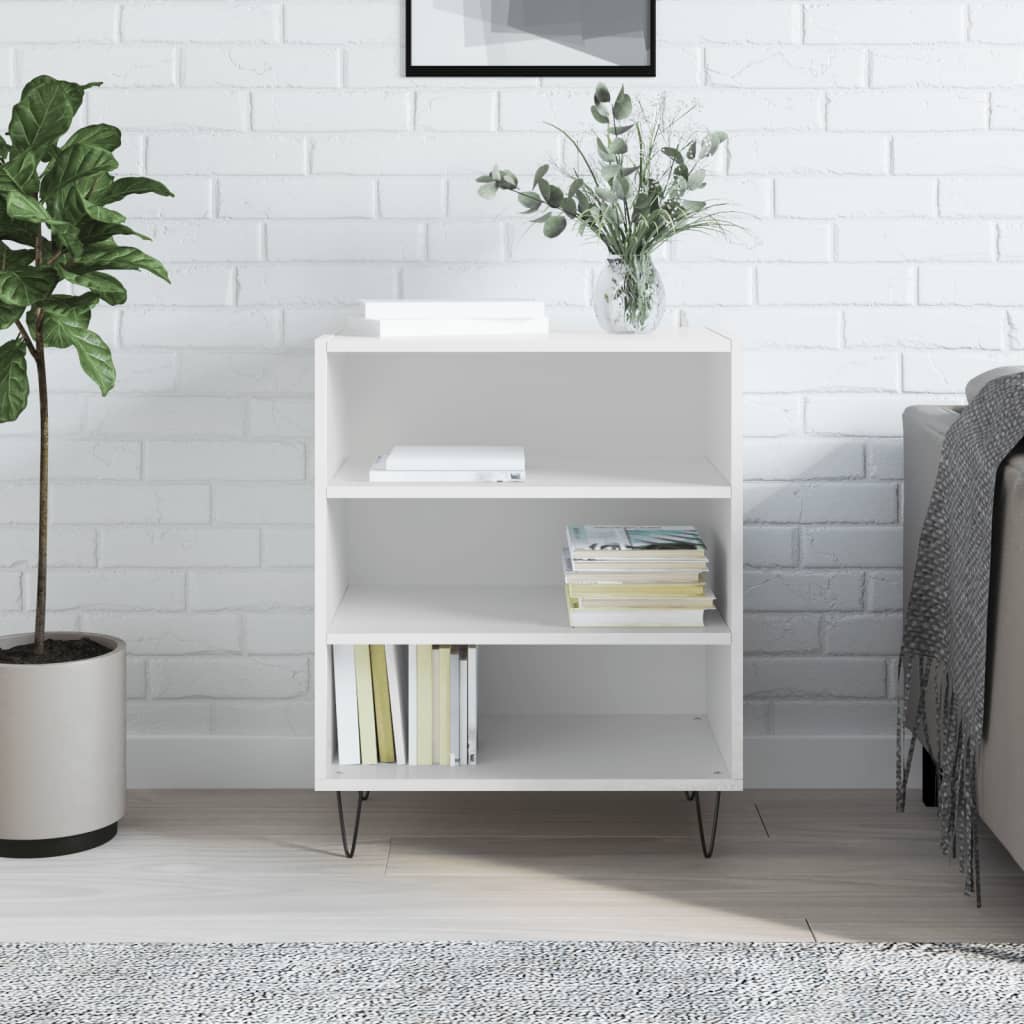 Sideboard High Gloss White 57x35x70 cm Engineered Wood