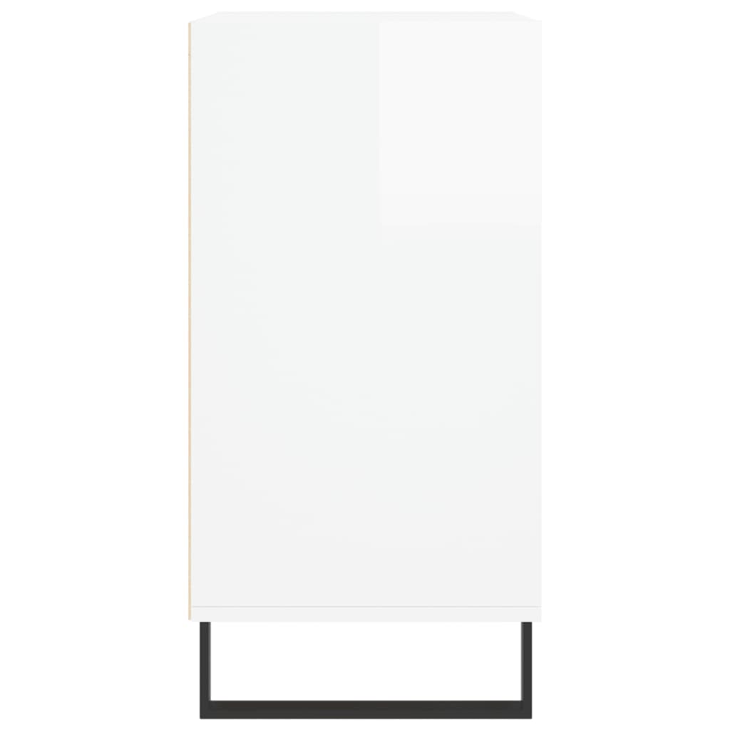 Sideboard High Gloss White 57x35x70 cm Engineered Wood