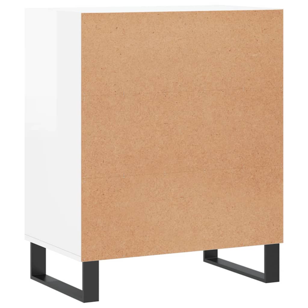 Sideboard High Gloss White 57x35x70 cm Engineered Wood