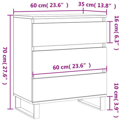 Sideboard White 60x35x70 cm Engineered Wood