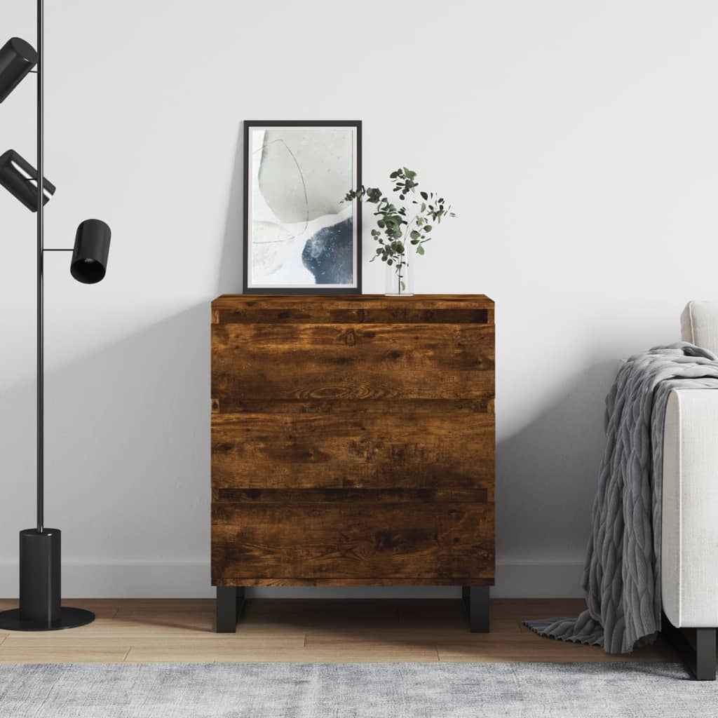 Sideboard Smoked Oak 60x35x70 cm Engineered Wood