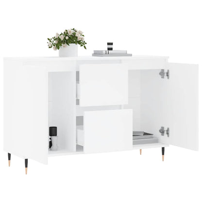 Sideboard White 101.5x35x70 cm Engineered Wood