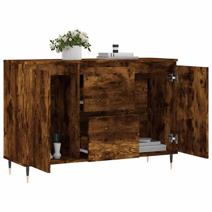 Sideboard Smoked Oak 101,5x35x70 cm Engineered Wood
