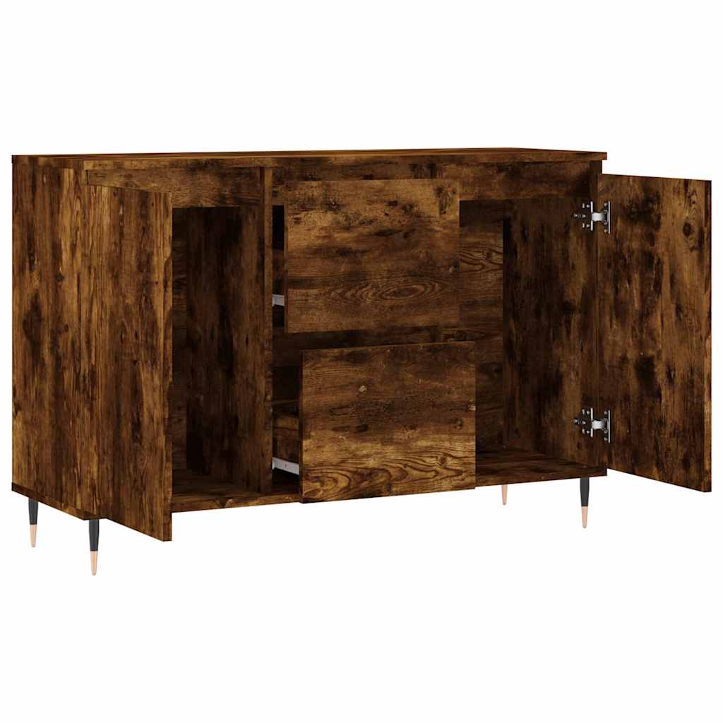 Sideboard Smoked Oak 101.5x35x70 cm Engineered Wood