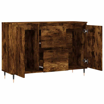 Sideboard Smoked Oak 101,5x35x70 cm Engineered Wood