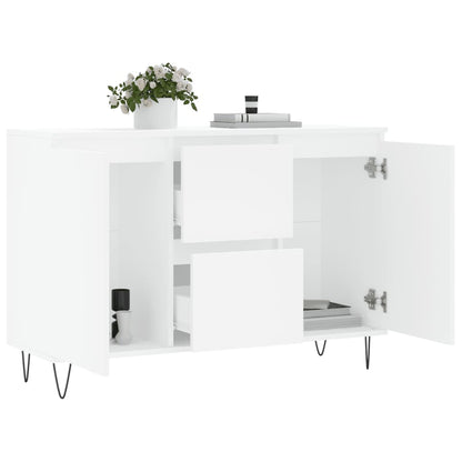 Sideboard White 101.5x35x70 cm Engineered Wood