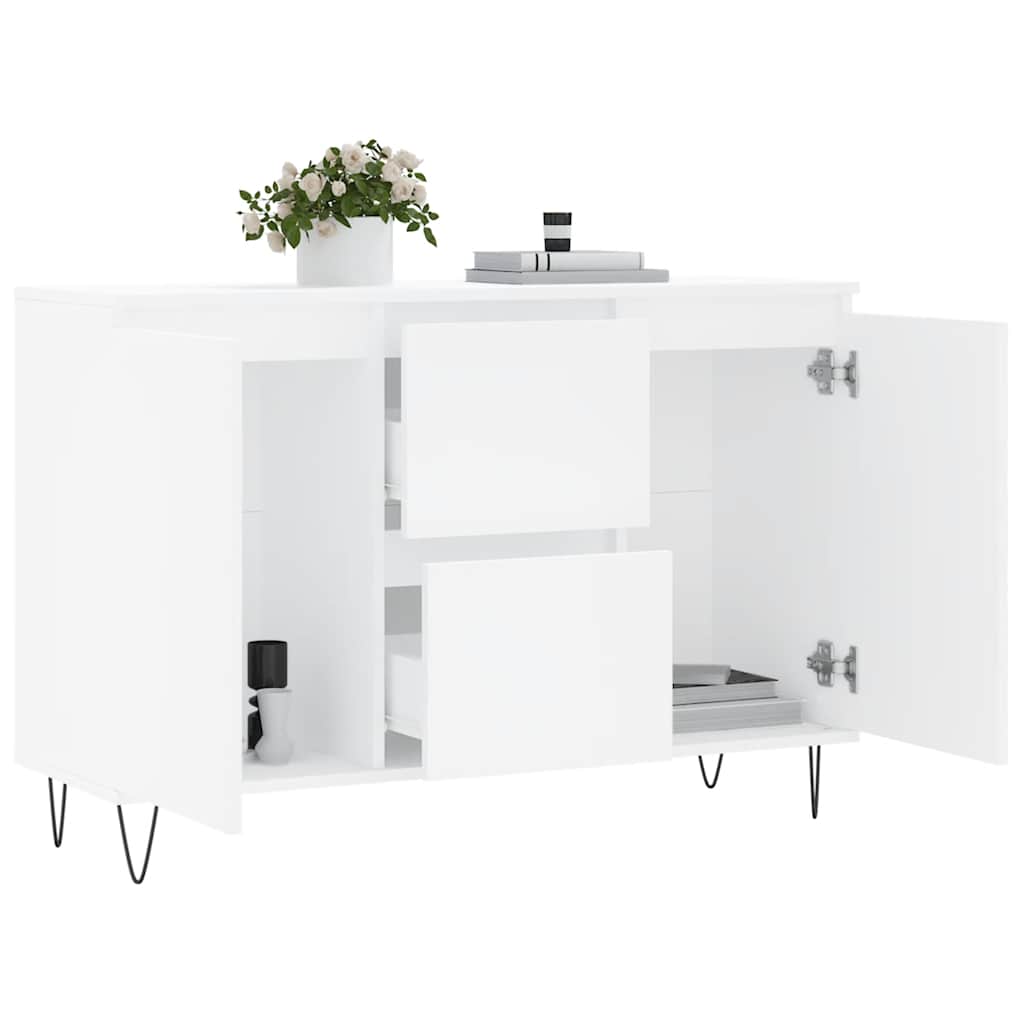 Sideboard White 101,5x35x70 cm Engineered Wood
