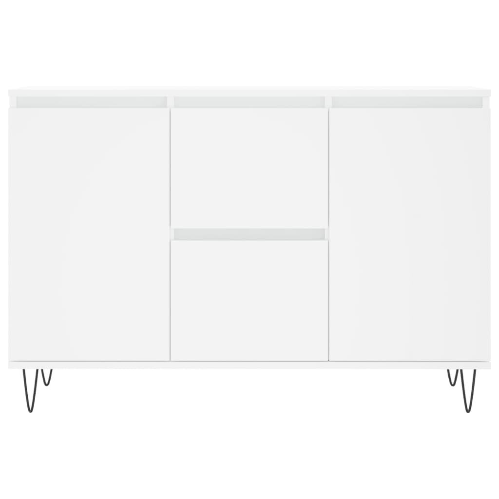 Sideboard White 101.5x35x70 cm Engineered Wood