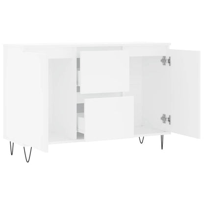 Sideboard White 101.5x35x70 cm Engineered Wood