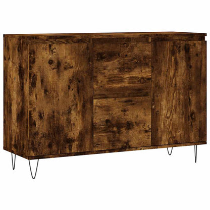 Sideboard Smoked Oak 101,5x35x70 cm Engineered Wood