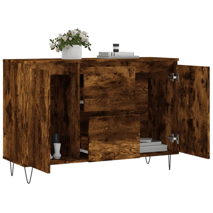 Sideboard Smoked Oak 101.5x35x70 cm Engineered Wood