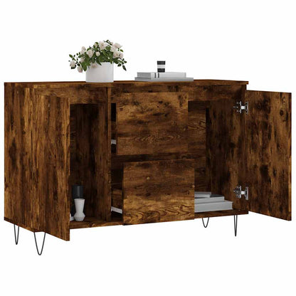 Sideboard Smoked Oak 101,5x35x70 cm Engineered Wood