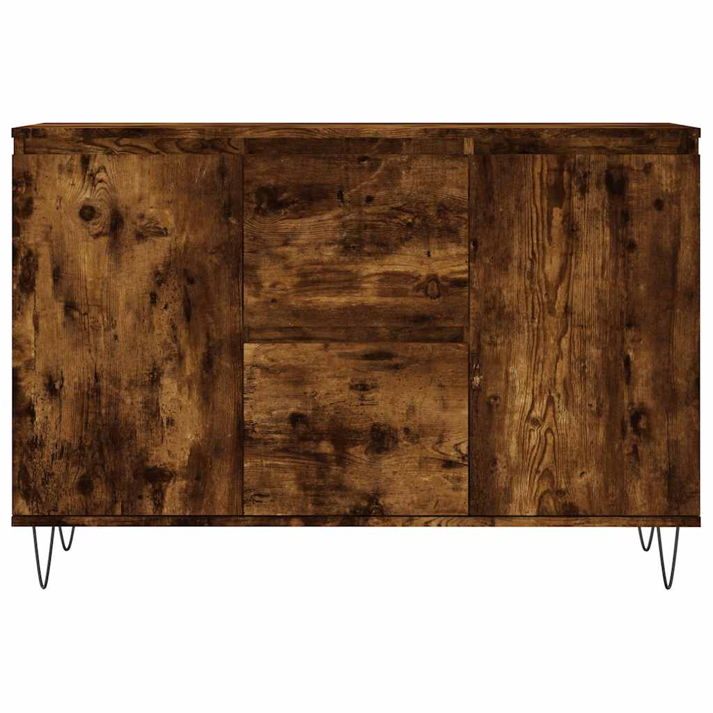 Sideboard Smoked Oak 101,5x35x70 cm Engineered Wood