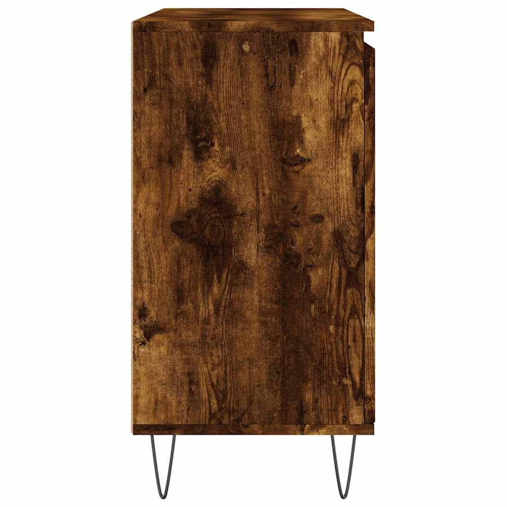 Sideboard Smoked Oak 101,5x35x70 cm Engineered Wood
