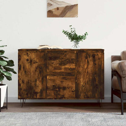 Sideboard Smoked Oak 101,5x35x70 cm Engineered Wood