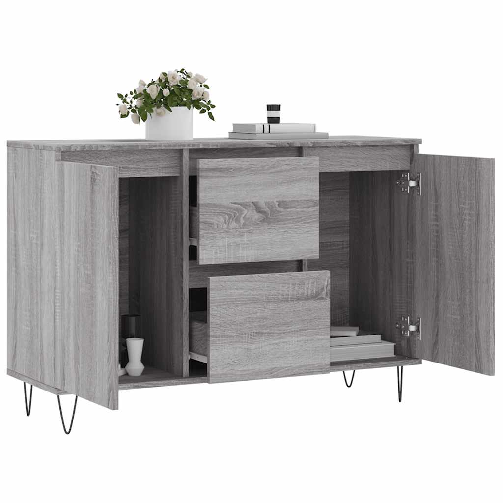 Sideboard Grey Sonoma 101,5x35x70 cm Engineered Wood