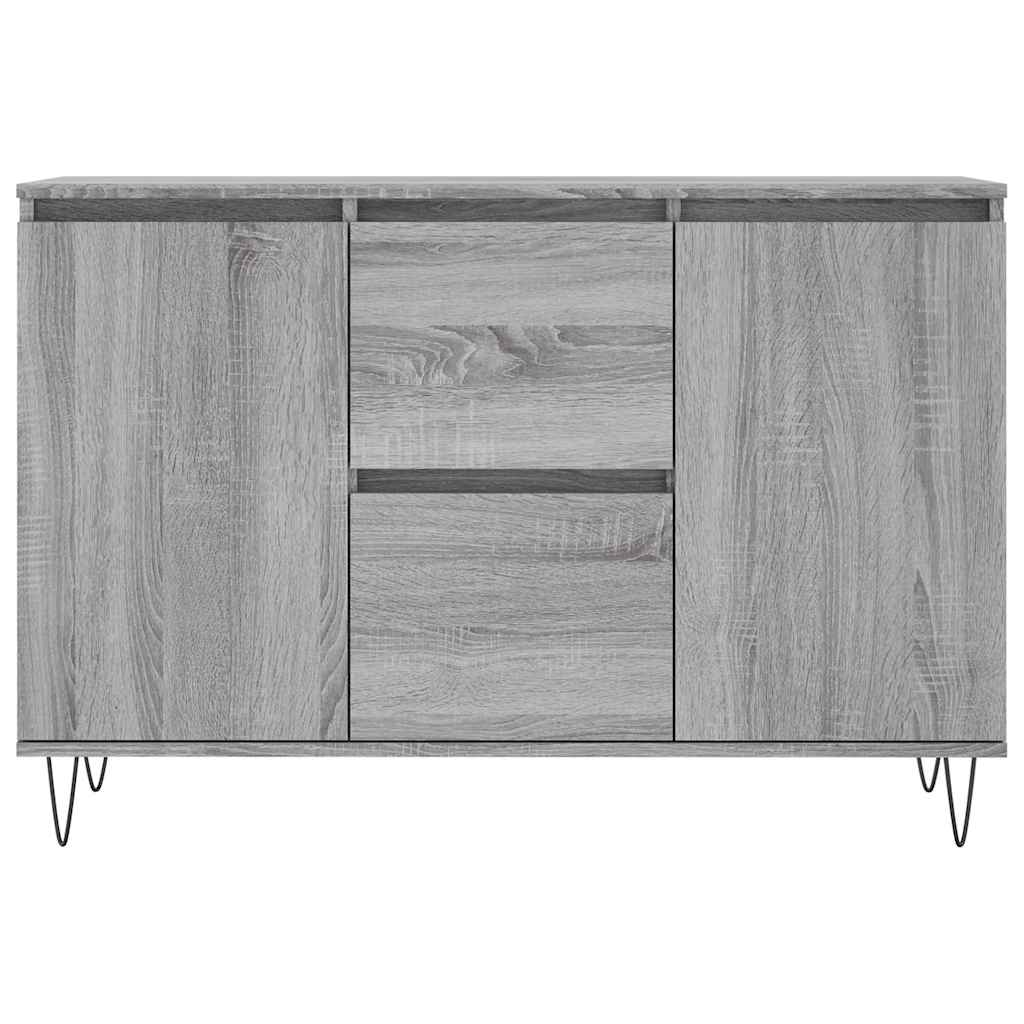 Sideboard Grey Sonoma 101,5x35x70 cm Engineered Wood