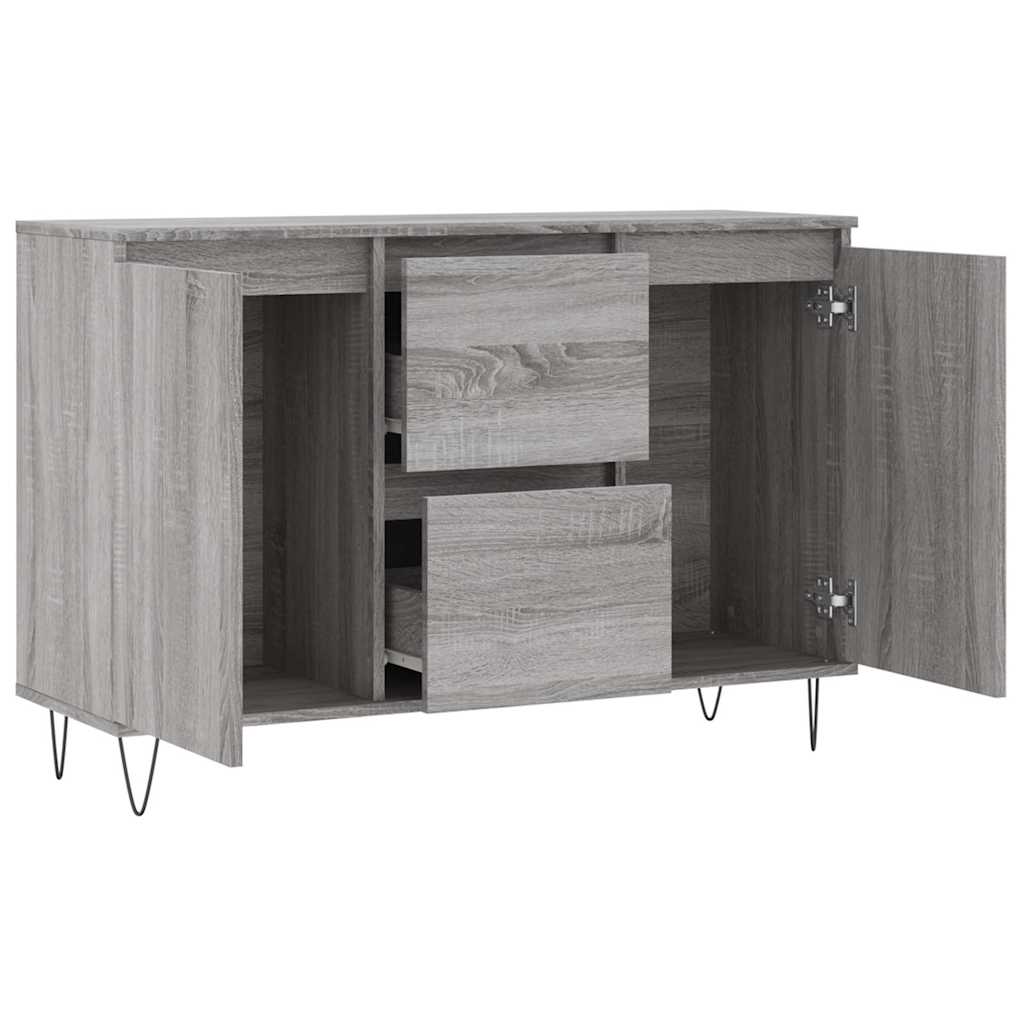 Sideboard Grey Sonoma 101,5x35x70 cm Engineered Wood